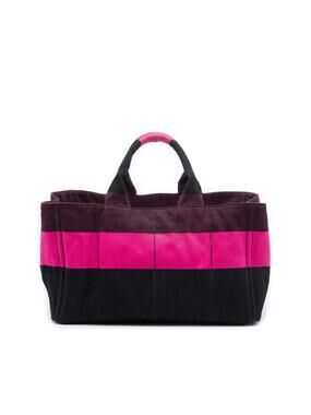 Prada Large Striped Canvas Canapa Tote #309267P41B